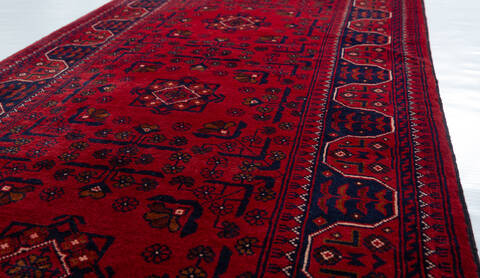 Chobi Red Runner Hand Knotted 29 X 1511 Area Rug 700-157124 Image 3