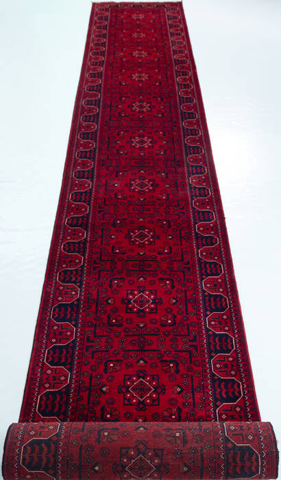 Chobi Red Runner Hand Knotted 29 X 1810 Area Rug 700-157125 Image 1