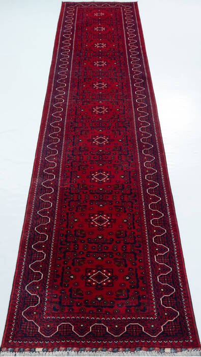 Chobi Red Runner Hand Knotted 210 X 131 Area Rug 700-157126 Image 1