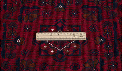 Chobi Red Runner Hand Knotted 210 X 131 Area Rug 700-157126 Image 8
