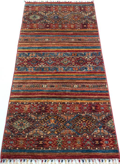 Chobi Red Runner Hand Knotted 26 X 68 Area Rug 700-157128 Image 1