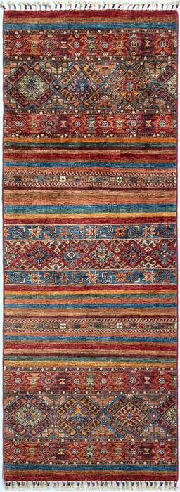 Chobi Red Runner Hand Knotted 26 X 68 Area Rug 700-157128 Image 0