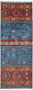 Chobi Blue Runner Hand Knotted 26 X 68 Area Rug 700-157130 Thumb 0