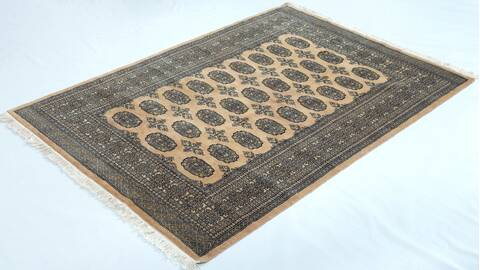 Bokhara Beige Hand Knotted 48 X 67 Area Rug 700-157131 Image 2