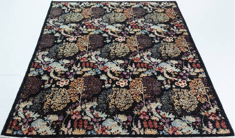 Chobi Black Hand Knotted 511 X 80 Area Rug 700-157132 Image 1