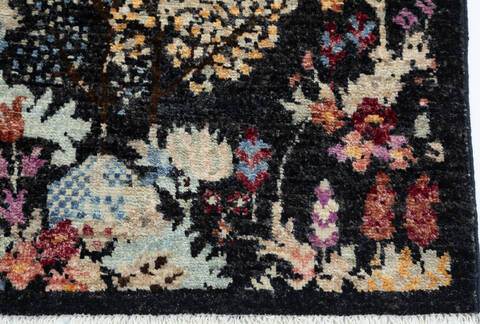 Chobi Black Hand Knotted 511 X 80 Area Rug 700-157132 Image 4