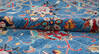 Chobi Blue Hand Knotted 120 X 148  Area Rug 700-157706 Thumb 6