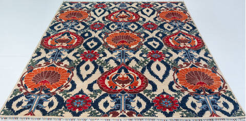 Chobi White Hand Knotted 83 X 910 Area Rug 700-157710 Image 1