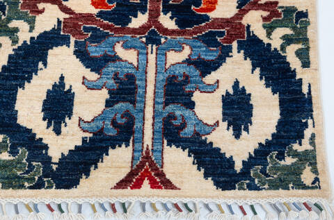 Chobi White Hand Knotted 83 X 910 Area Rug 700-157710 Image 4