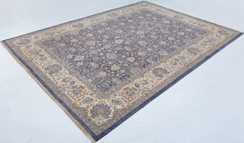 Chobi Grey Hand Knotted 90 X 122 Area Rug 700-157712 Image 2