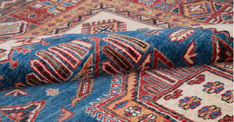 Kazak Blue Hand Knotted 41 X 60 Area Rug 700-157713 Image 7