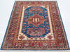 Kazak Blue Hand Knotted 41 X 60 Area Rug 700-157713 Thumb 1