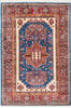 Kazak Blue Hand Knotted 41 X 60 Area Rug 700-157713 Thumb 0