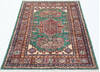 Kazak Green Hand Knotted 40 X 60  Area Rug 700-157714 Thumb 1