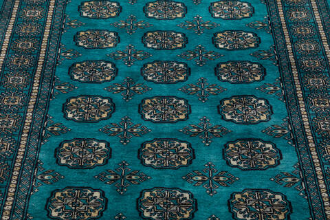 Bokhara Green Hand Knotted 42 X 62  Area Rug 700-157717 Image 3