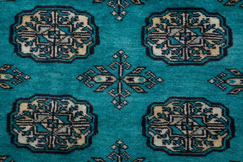 Bokhara Green Hand Knotted 42 X 62  Area Rug 700-157717 Image 5