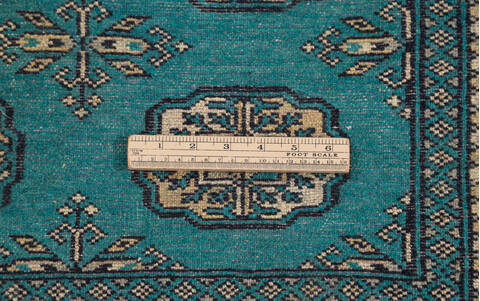 Bokhara Green Hand Knotted 42 X 62  Area Rug 700-157717 Image 7