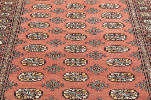 Bokhara Pink Hand Knotted 43 X 61 Area Rug 700-157718 Image 3