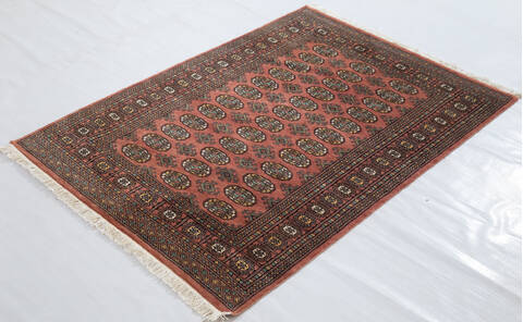 Bokhara Pink Hand Knotted 42 X 511  Area Rug 700-157719 Image 2