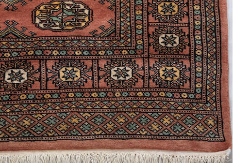 Bokhara Pink Hand Knotted 42 X 511  Area Rug 700-157719 Image 4