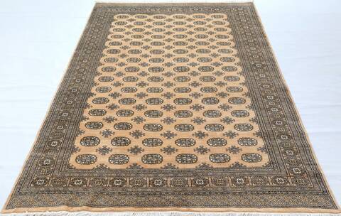 Bokhara Beige Hand Knotted 69 X 98 Area Rug 700-157720 Image 1