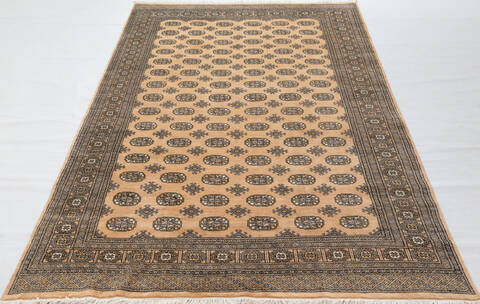 Bokhara Beige Hand Knotted 69 X 98  Area Rug 700-157720 Image 1