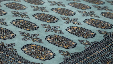 Bokhara Blue Hand Knotted 47 X 68  Area Rug 700-157721 Image 3