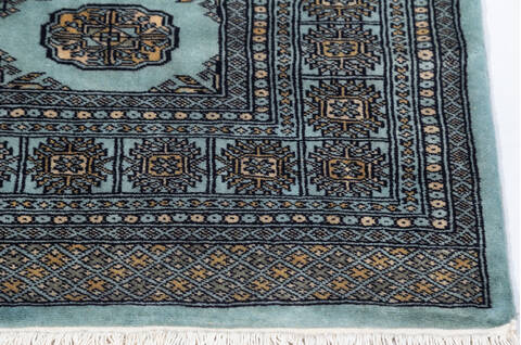 Bokhara Blue Hand Knotted 47 X 68  Area Rug 700-157721 Image 4