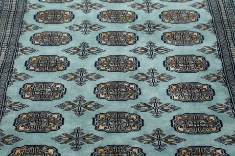 Bokhara Blue Hand Knotted 47 X 68  Area Rug 700-157721 Image 5