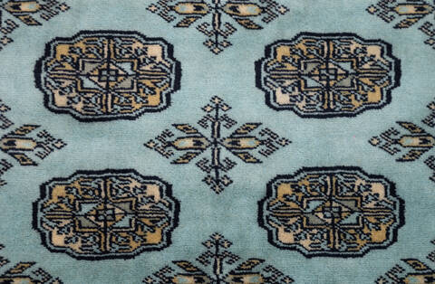 Bokhara Blue Hand Knotted 47 X 68  Area Rug 700-157721 Image 6