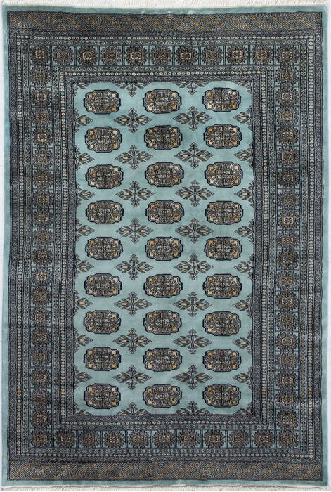 Bokhara Blue Hand Knotted 47 X 68 Area Rug 700-157721 Image 0