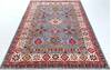 Kazak Grey Hand Knotted 69 X 97 Area Rug 700-157722 Thumb 1