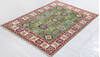 Kazak Green Hand Knotted 410 X 69 Area Rug 700-157723 Thumb 2