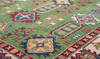 Kazak Green Hand Knotted 410 X 69 Area Rug 700-157723 Thumb 3