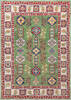 Kazak Green Hand Knotted 410 X 69 Area Rug 700-157723 Thumb 0