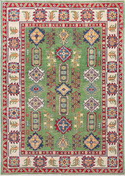 Kazak Green Hand Knotted 4'10" X 6'9"  Area Rug 700-157723