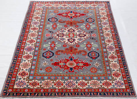 Kazak Grey Hand Knotted 50 X 610 Area Rug 700-157724 Image 1