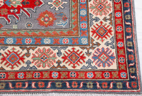Kazak Grey Hand Knotted 50 X 610 Area Rug 700-157724 Image 4