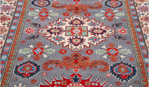 Kazak Grey Hand Knotted 50 X 610 Area Rug 700-157724 Image 5