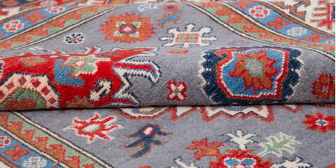 Kazak Grey Hand Knotted 50 X 610 Area Rug 700-157724 Image 7