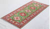 Kazak Green Runner Hand Knotted 210 X 62  Area Rug 700-157726 Thumb 2