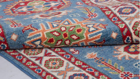 Kazak Blue Runner Hand Knotted 21 X 59 Area Rug 700-157727 Image 7