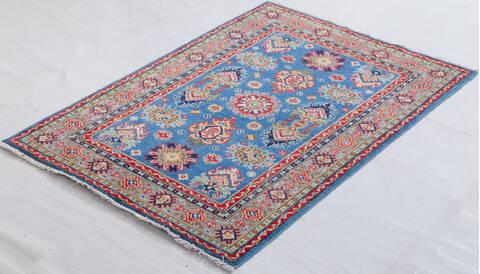 Kazak Blue Hand Knotted 34 X 411 Area Rug 700-157728 Image 2