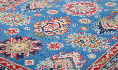 Kazak Blue Hand Knotted 34 X 411 Area Rug 700-157728 Image 3