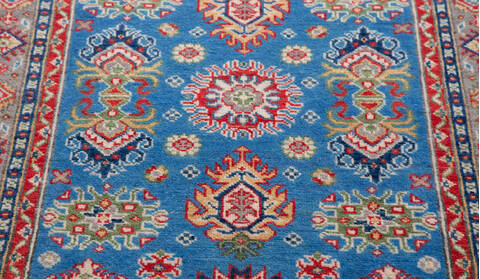 Kazak Blue Hand Knotted 34 X 411 Area Rug 700-157728 Image 5