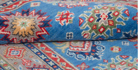 Kazak Blue Hand Knotted 34 X 411 Area Rug 700-157728 Image 7