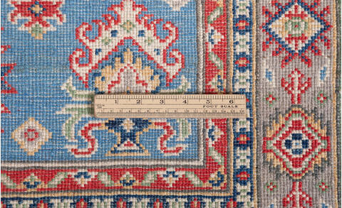 Kazak Blue Hand Knotted 34 X 411 Area Rug 700-157728 Image 8