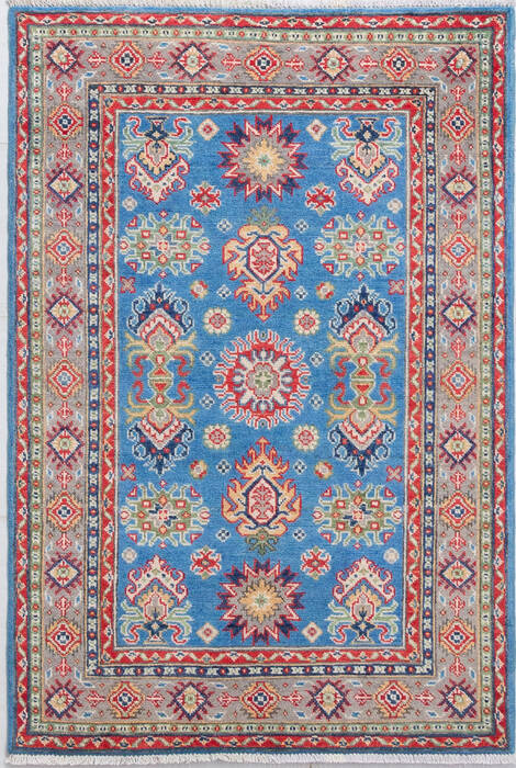 Kazak Blue Hand Knotted 34 X 411 Area Rug 700-157728 Image 0