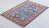 Kazak Blue Hand Knotted 34 X 411 Area Rug 700-157728 Thumb 2