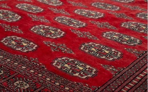 Bokhara Red Hand Knotted 66 X 101 Area Rug 700-157729 Image 3